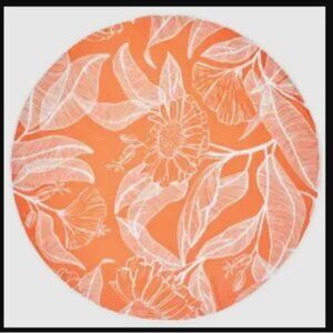 Summer & Rose Roundle Towel 37" (145 cm) 100% Polyester Orange & White NWT
